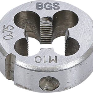BGS Filière de filetage - M10 x 0,75 x 25 mm 1900-M10X0.75-S