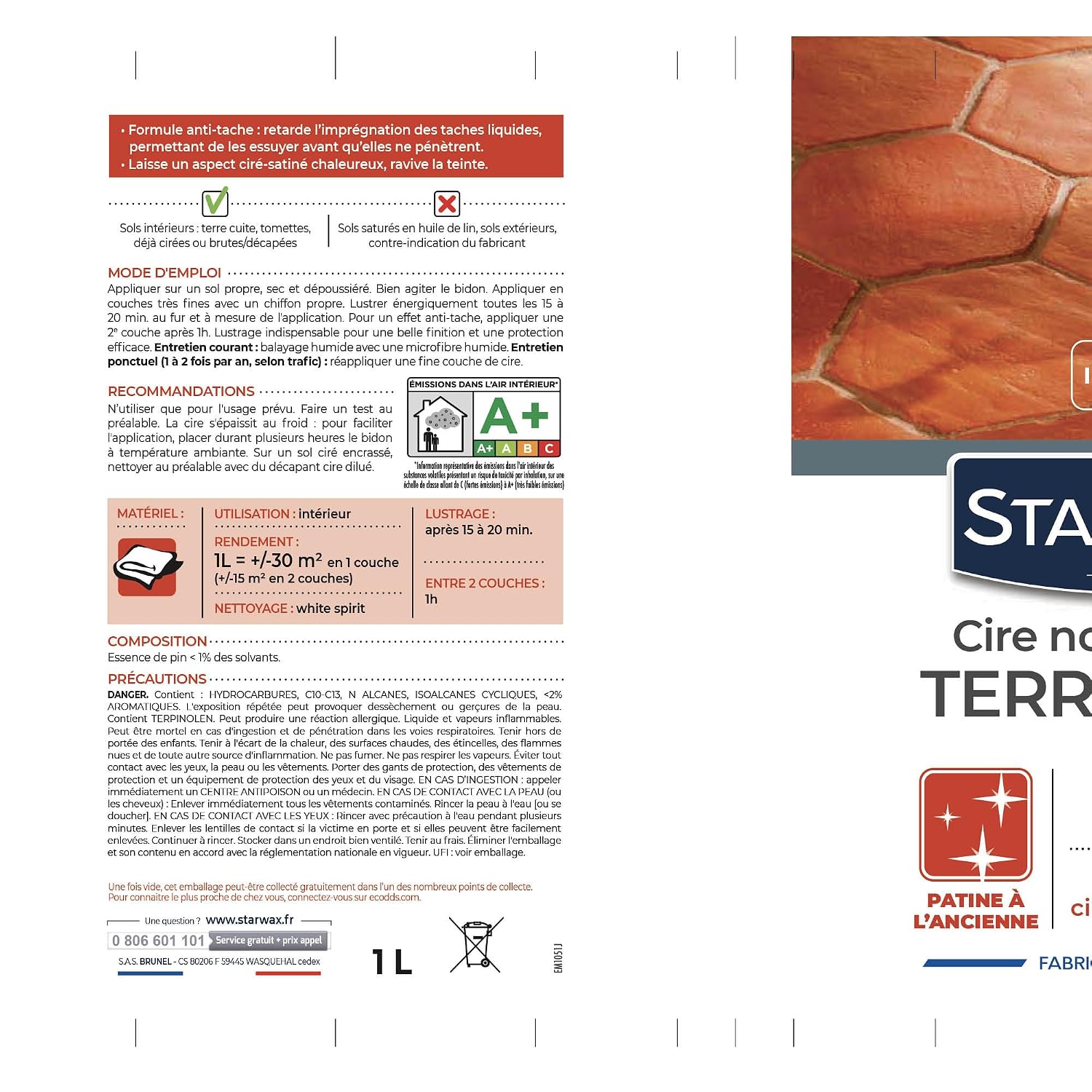 STARWAX — Cire nourrissante tomettes et terres cuites 1L – Image 6