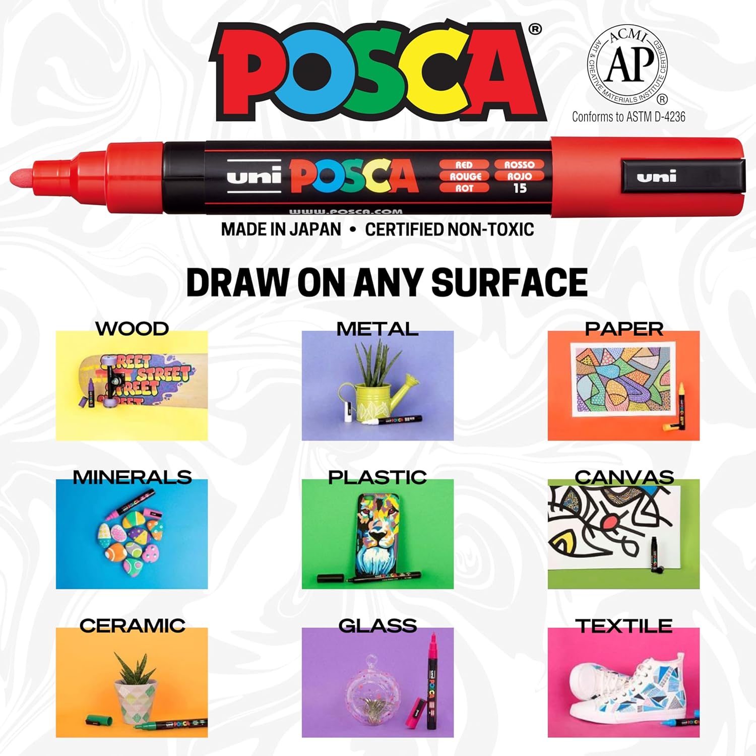POSCA — Marqueur peinture argenté pointe calibrée – Image 5