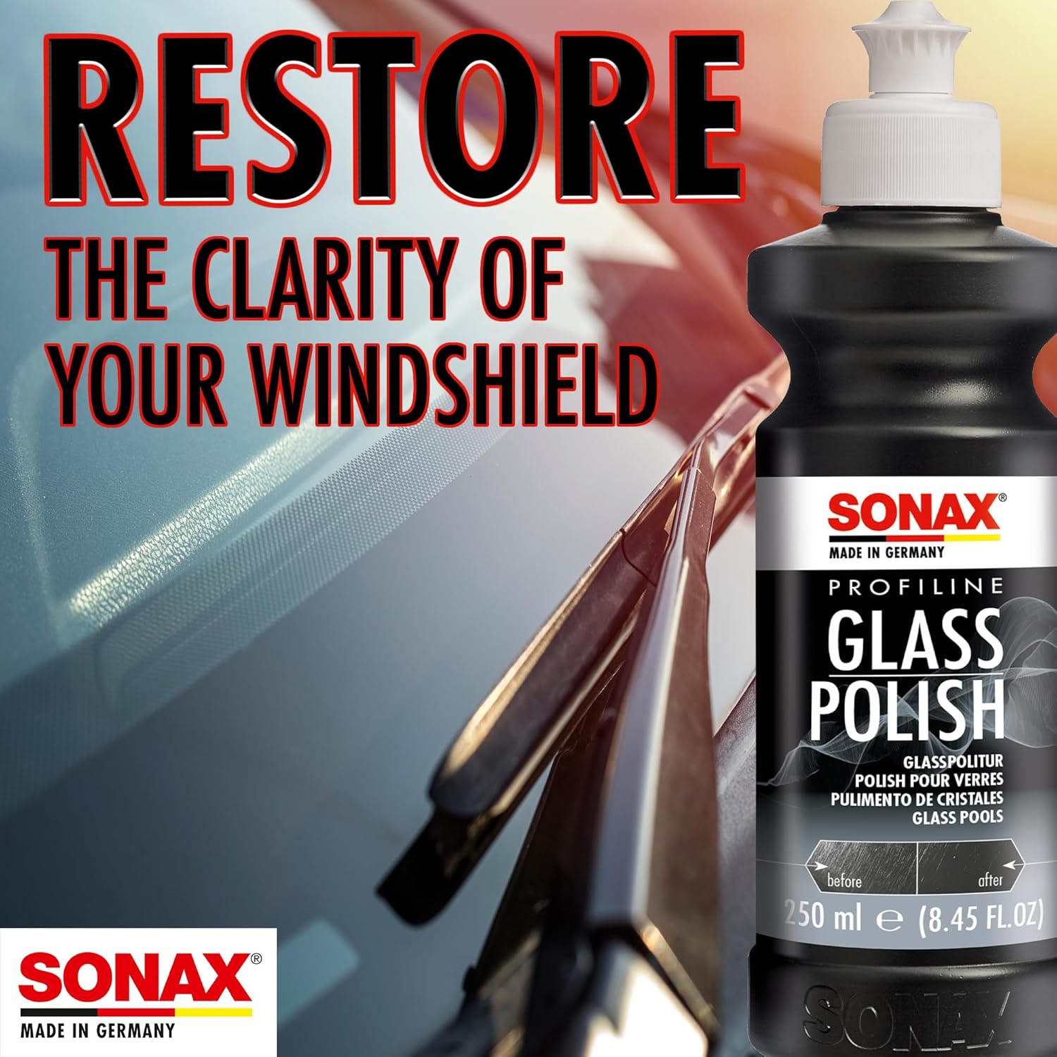 SONAX Profiline — Polish vitres 250 ml sans silicone – Image 4