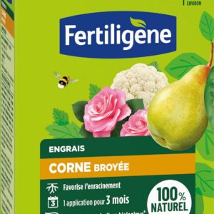 FERTILIGENE FCOR12 - Engrais Corne Broyée UAB 1,2 kg - Favorise l'enracinement - Seulement 1 application pour 3 mois - Jusqu'à 24 plantes fertilisées - Idéal pour arbres fruitiers, ornement, potager