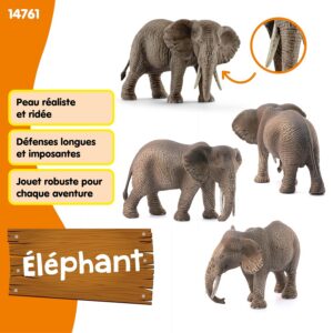 Alternative view of Schleich Wild Life | Éléphante d’Afrique 14761 | Figurine Animale détaillée & Jouet Zoo | Cadeau pour garçons et Filles | déco Anniversaire | Figurine dès 3 Ans | 8 x 15 x 9 cm