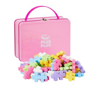 PLUS PLUS - Valisette métal contenant 70 pièces BIG de couleur Pastel - Jeu de construction - PP3275