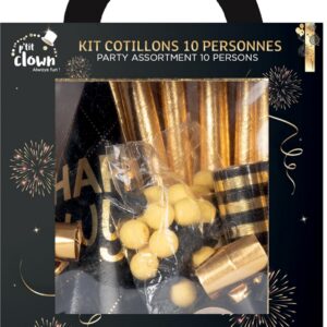 Alternative view of P'TIT CLOWN — Kit cotillons 10 personnes or et noir