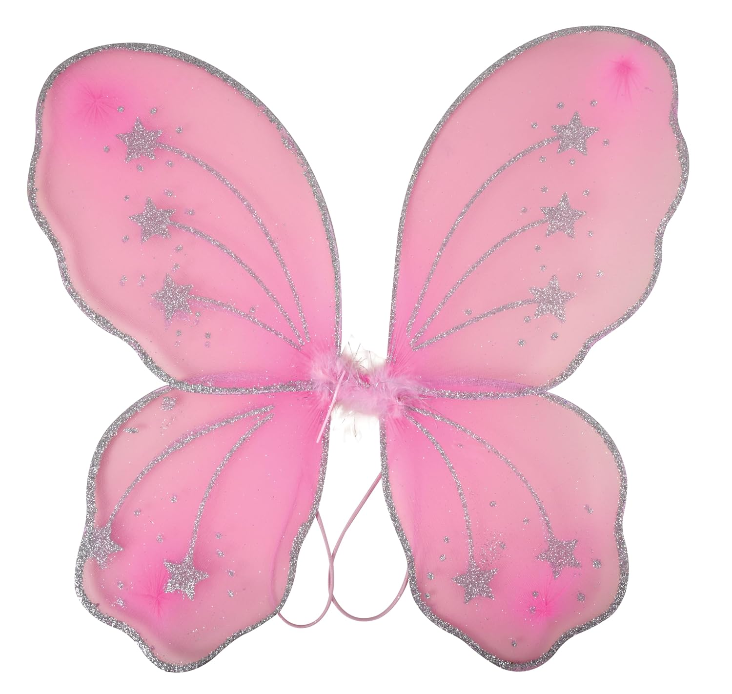 P'TIT Clown - 10873 - Ailes de Papillon - Butterfly Wings - Accessoire de Déguisement - Parfait pour Carnaval, Fêtes Costumées, Soirées à Thèmes - 32 x 48 cm - Rose