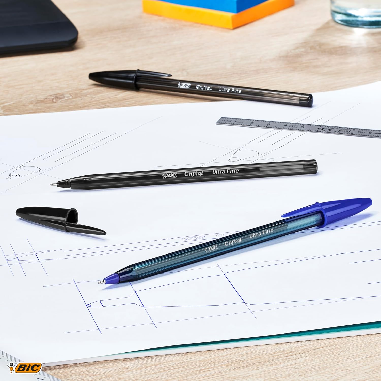 BIC Cristal Exact — Stylos-bille pointe fine 0,7 mm rouge x20 – Image 6