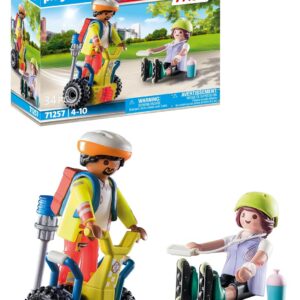 Playmobil 71257 Starter Pack Secouriste avec gyropode - City Life - Les Secours - avec Deux Personnages, Un gyropode et des Soins - Coffret découverte idée Cadeau - Dès 4 Ans