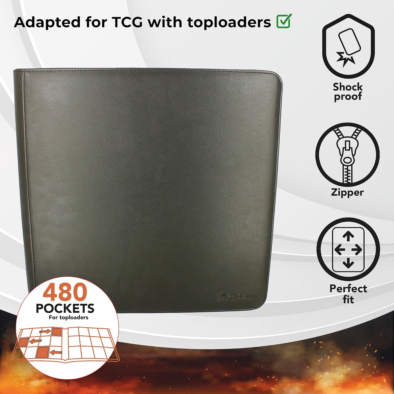 PHOENIX SHIELD — Portfolio Zip 9 Poches 480 Cartes – Image 7