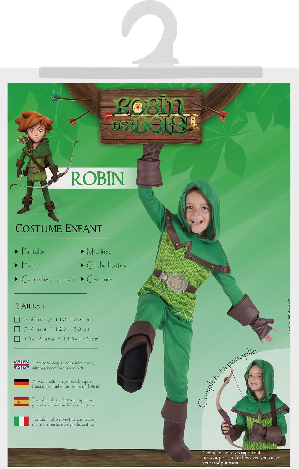 P'TIT CLOWN — Déguisement Robin des Bois Enfant 7-9 ans – Image 4