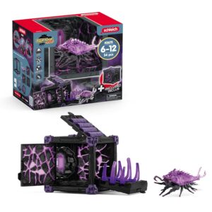 Schleich ELDRADOR Creatures | BattleCave Isopode des Ténèbres 42675 | Set avec Battle Cave ELDRADOR, Monstre et Cristal des Ténèbres | Caves empilables pour créer Une arène | dès 7 Ans | 34 pièces