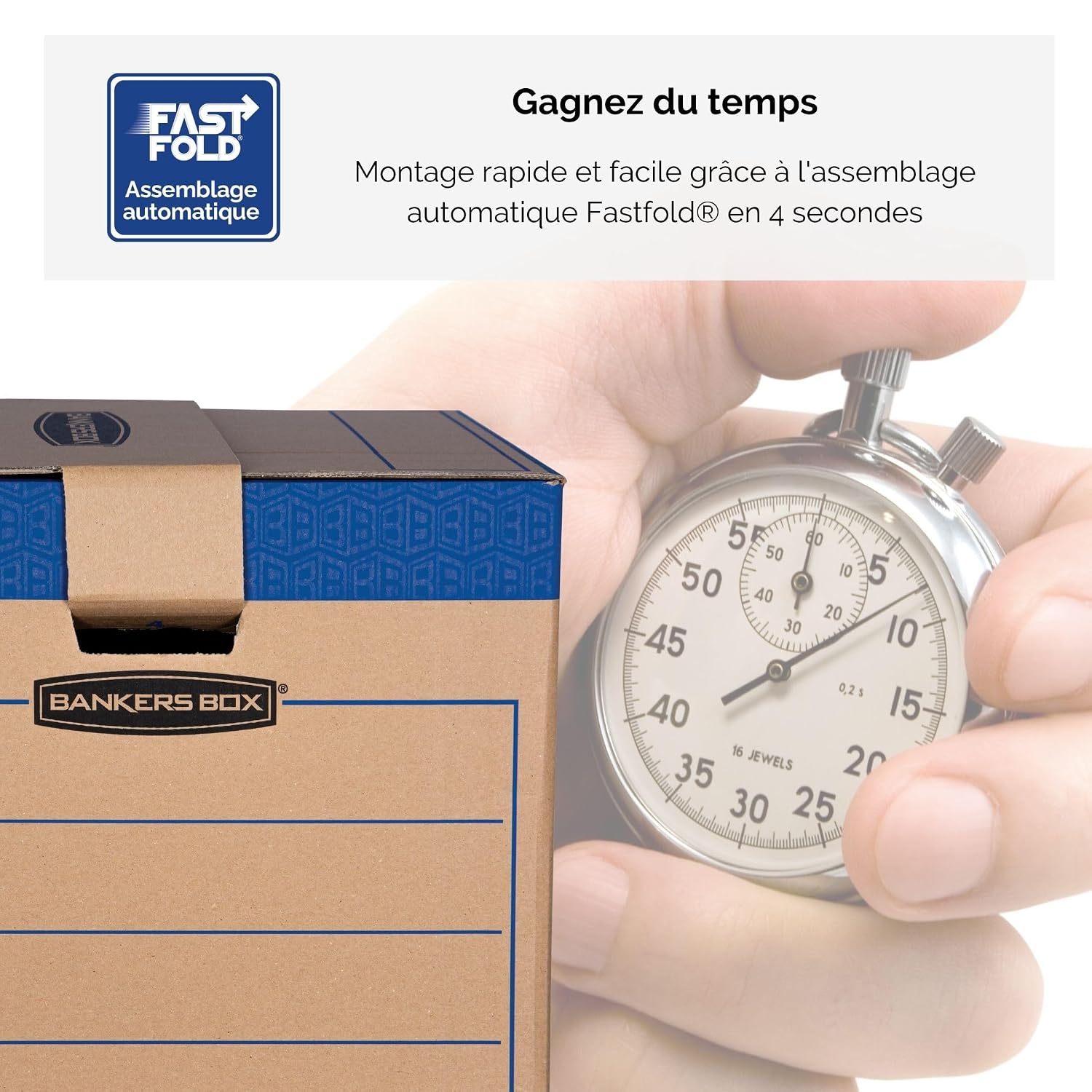 FELLOWES SmoothMove — Lot de 5 Caisses de déménagement grand format – Image 3