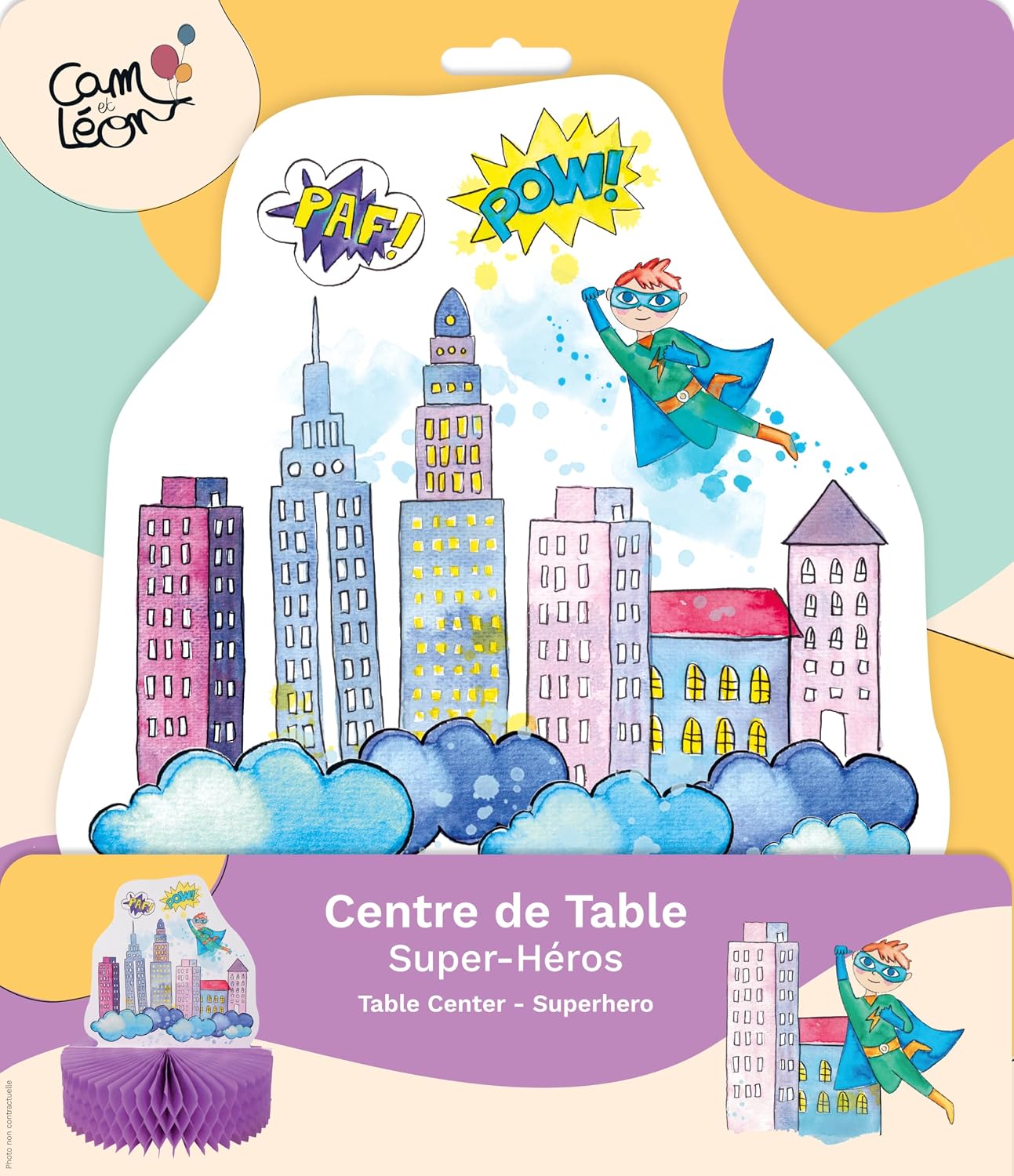 CAM ET LEON — Centre de Table Super Héros – Image 2