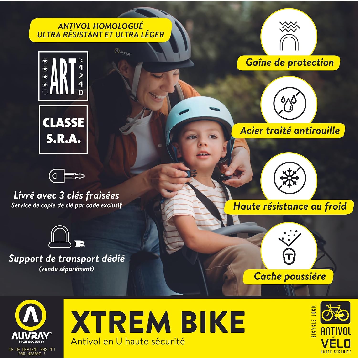 AUVRAY XTREM BIKE — Antivol vélo U 80 x 150 mm D. 16 mm – Image 4