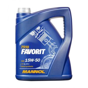 MANNOL Huile moteur FAVORIT 15W-50 Huile en partie synthétique Huile API SL API CF-4 5 L