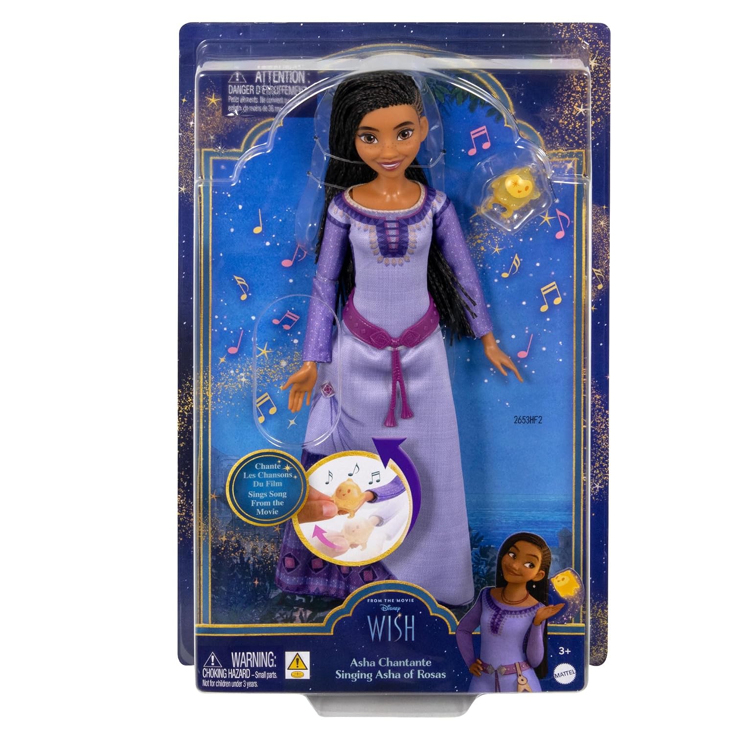 MATTEL Disney Wish — Poupée Asha chanteuse avec figurine Star – Image 5