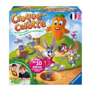 Ravensburger - Croque Carotte - Jeu de Société Rigolo - Jeu pour Famille avec Enfants - Course de Lapins Amusante - 2 à 4 Joueurs dès 4 Ans - 22223 - Version française