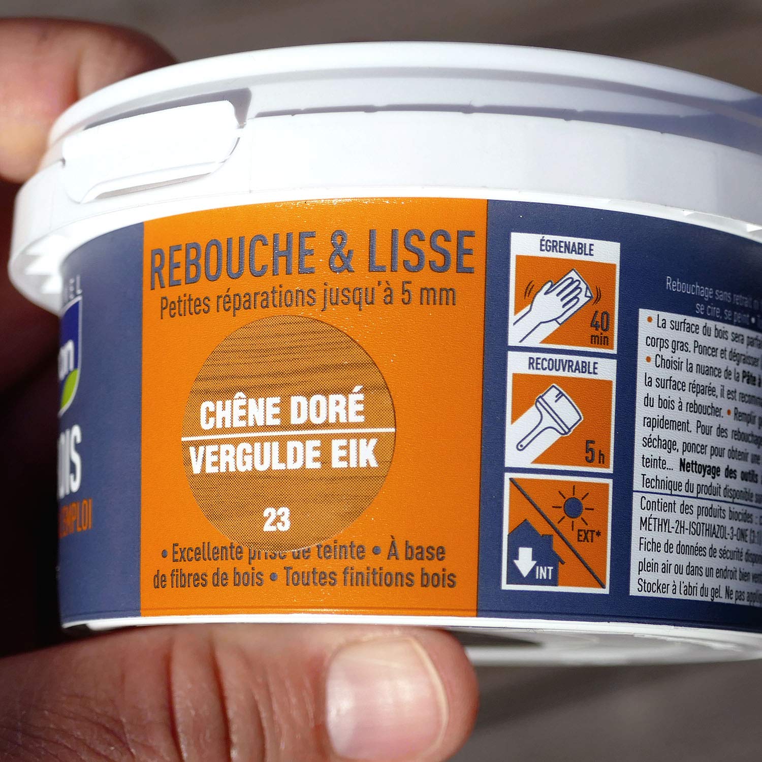 BLANCHON — Pâte à bois chêne doré 250g – Image 2