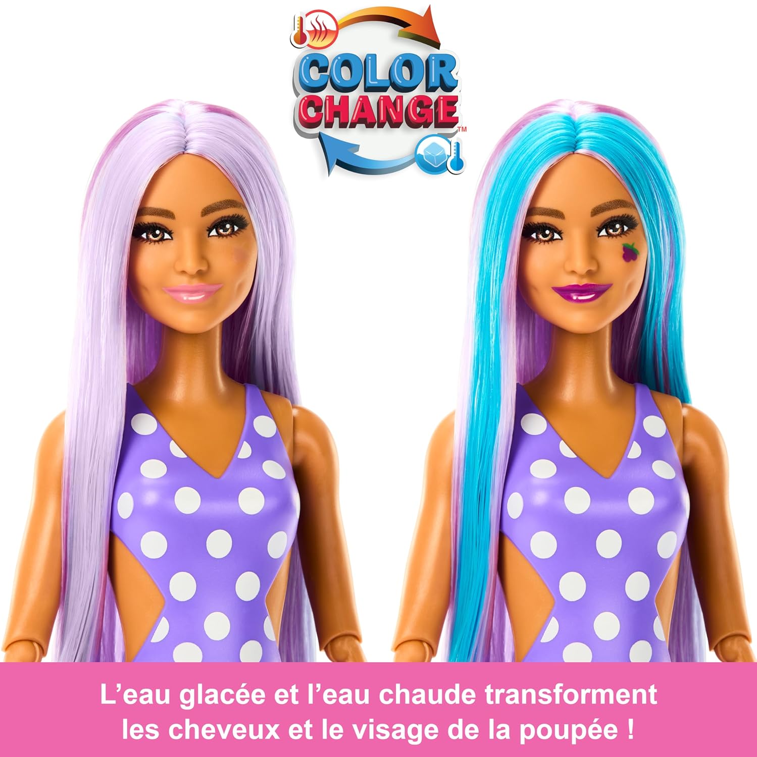 BARBIE Pop Reveal Fruit — Poupée Parfumée Raisin Pétillant – Image 3