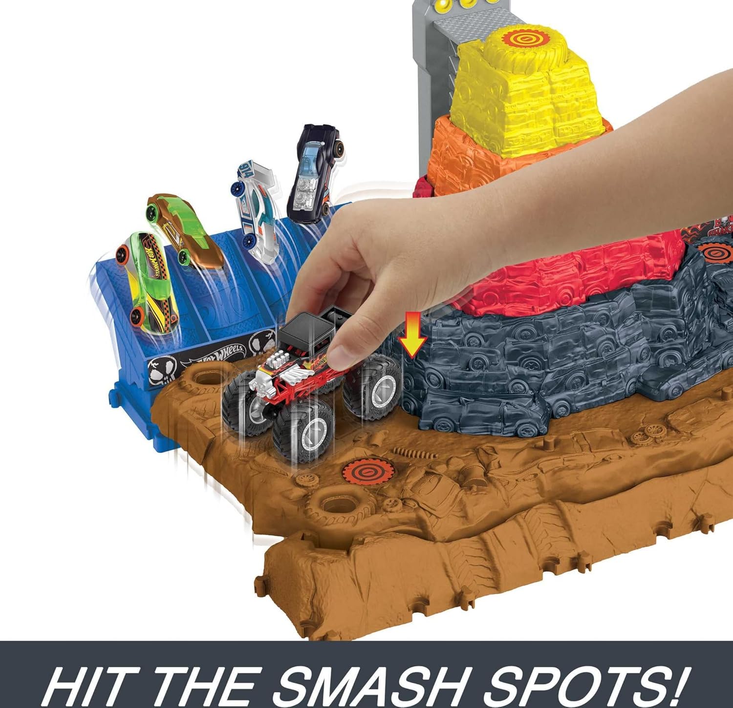 HOT WHEELS Monster Trucks Arena Smashers — Coffret Bone Shake – Image 4