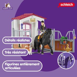Alternative view of Schleich Horse Club | Box pour Chevaux avec Tori & Princess 42437 | Set avec écurie, Figurine Fille articulée, Cheval, Chien, clôture et Accessoires | Jouet Cheval pour Enfants dès 5 Ans | 26 pièces