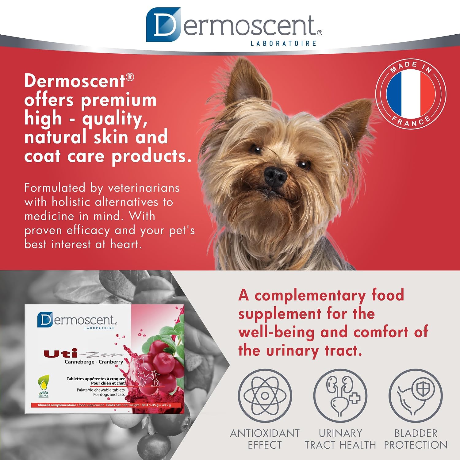 DERMOSCENT UTI-Zen — Complément urinaire chiens & chats x30 – Image 5