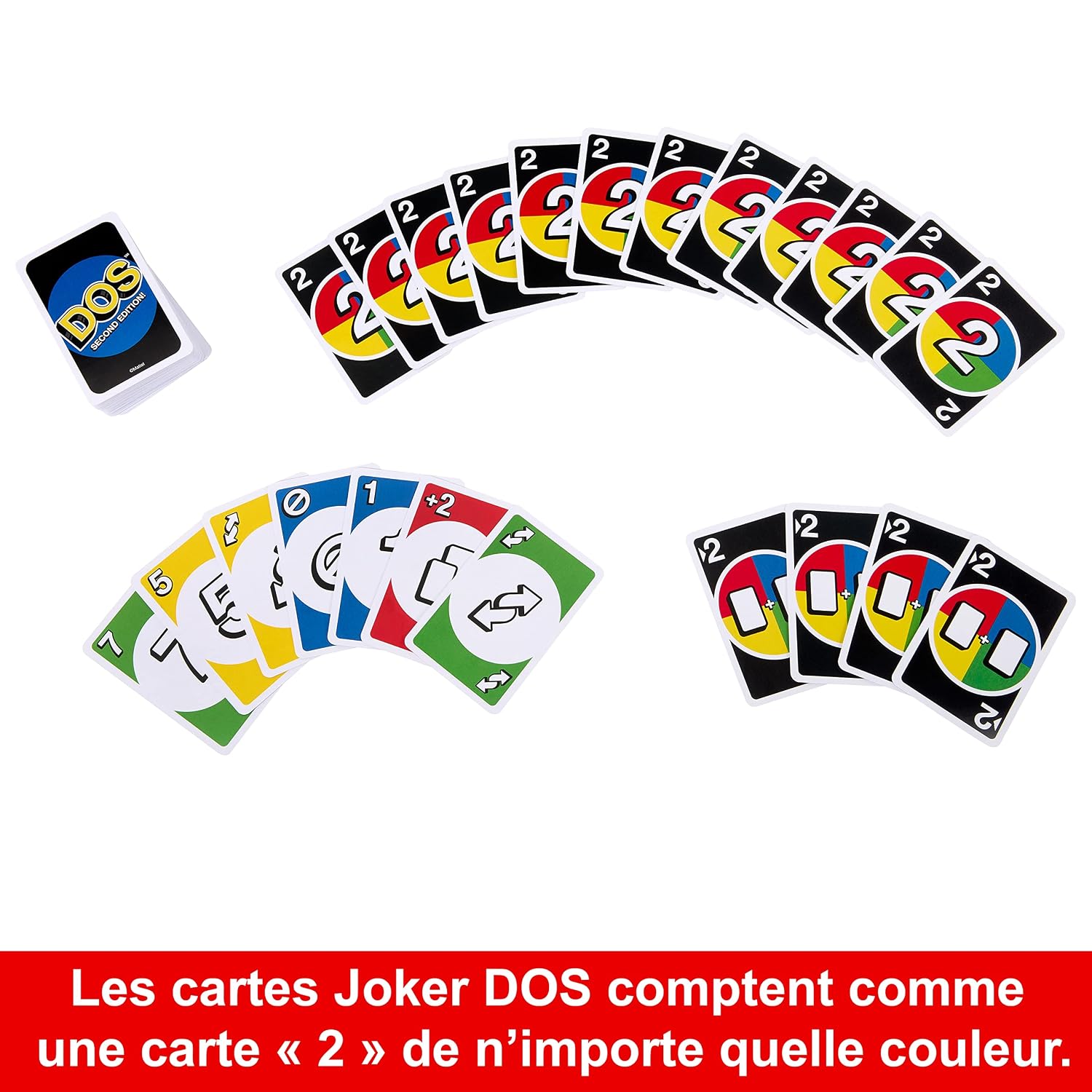 UNO DOS Deuxième Édition — Jeu de Cartes Familial – Image 3