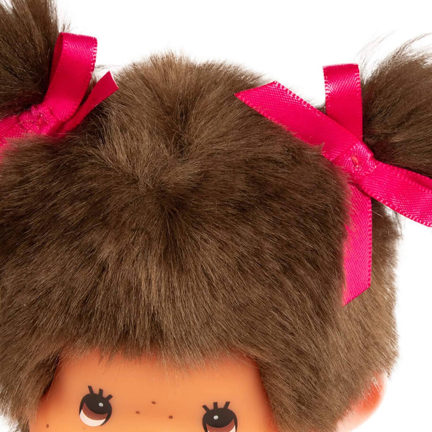 BANDAI Monchhichi — Peluche Fille Bavoir Rose et Blanc 20 cm – Image 5