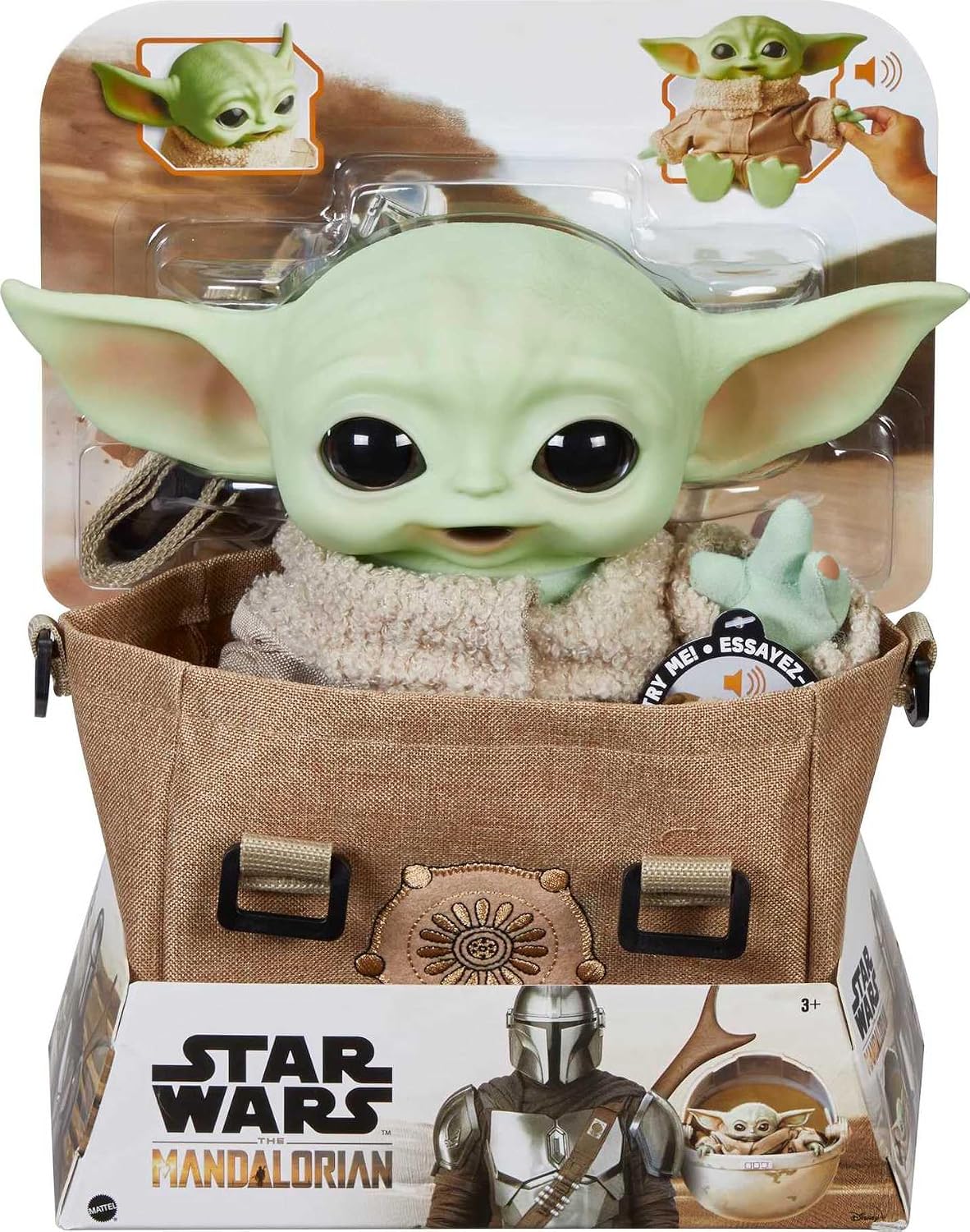 MATTEL Star Wars The Mandalorian — Peluche sonore Grogu 28 cm – Image 5