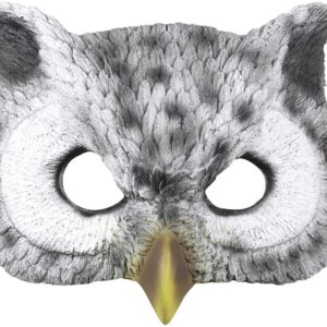 Boland 56735 - Demi-masque hibou, taille 24 x 17 cm, accessoire de déguisement, masque facial, hibou, déguisement, fête de thème, carnaval, Motif Chouette