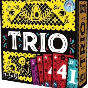 Asmodee - Trio - Jeu de Cartes Made in France - Récompensé As d'or 2024 - Jeux de Société pour Famille et Enfants dès 7 Ans - Déduction et Mémoire - 3 à 6 Joueurs - 15 Min - Version Française
