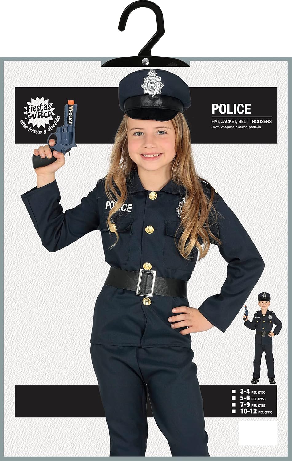 FIESTAS GUIRCA — Déguisement Policier Enfant 5-6 ans – Image 6