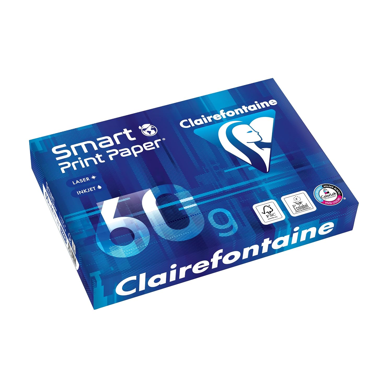 Clairefontaine - Réf. 1929C – 2500 feuilles de papier blanc au format A4 - Clairalfa 60 g/m² – Carton contenant 5 ramettes de 500 feuilles – Couleur : Blanc (171 CIE) – Image 4