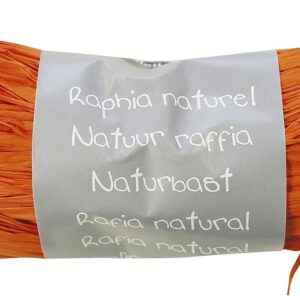 Clairefontaine - 196058C - Pelote Raphia Orange - Ensemble de plusieurs fils de Raphia Longueur 1m50 par fil- 50g - Loisirs Créatifs - Emballage Cadeau - DIY Multiples