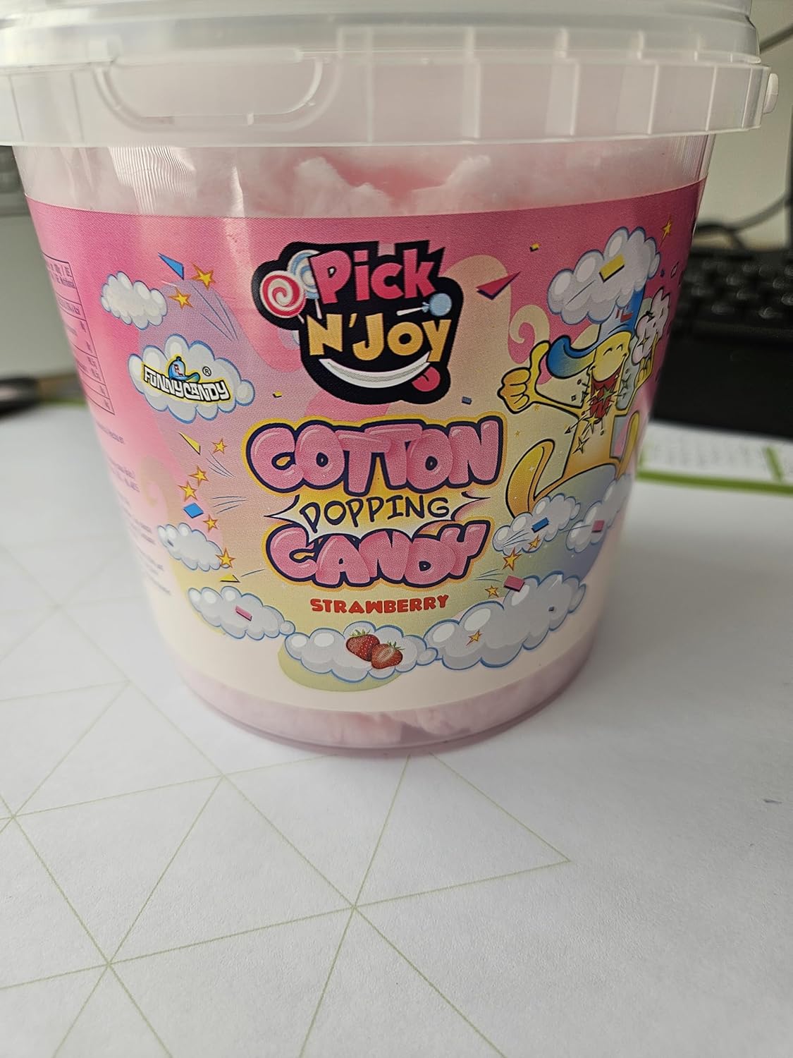 FUNNYCANDY — Barbe à Papa goût fraise 50g – Image 3