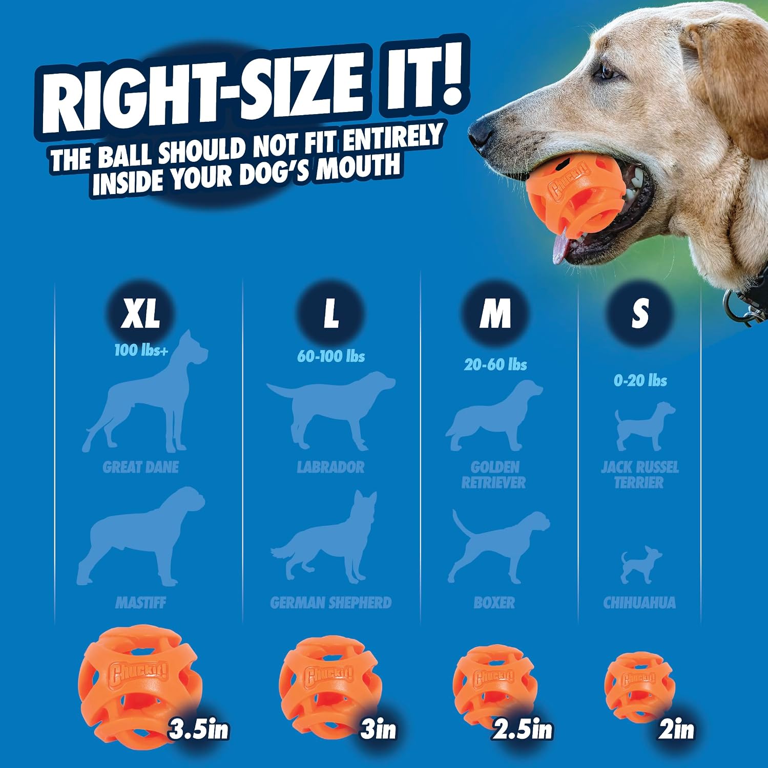 CHUCKIT! Breathe Right Fetch — Lot de 2 Balles pour Chien S – Image 2
