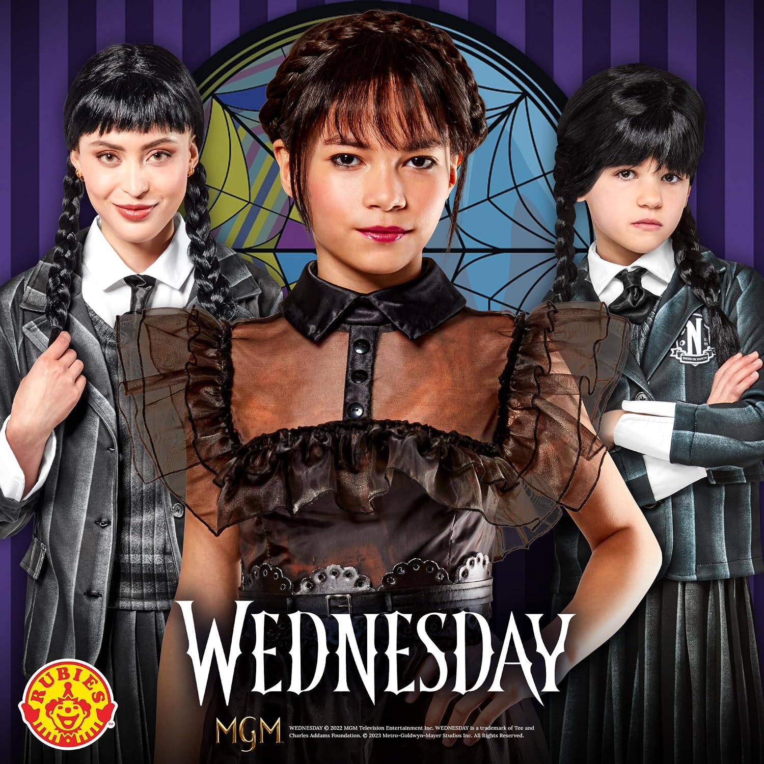 RUBIE'S Mercredi Addams — Déguisement Uniforme Adulte S – Image 3