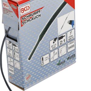 BGS 6846 | Boîte de gaines thermorétractables | noires | Ø 2,5 mm | 10 m