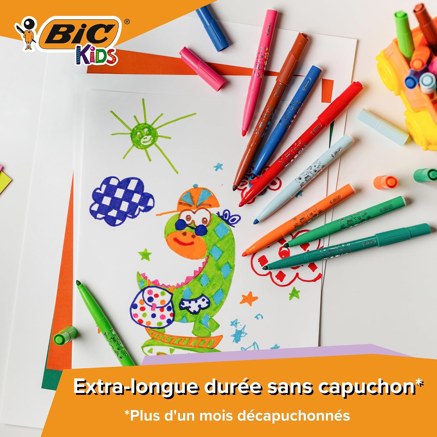 BIC Kids Visacolor XL — Feutres de coloriage pointe large x144 – Image 6
