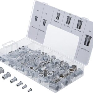 BGS 14127 | Assortiment d’écrous rivets | aluminium | 150 pièces