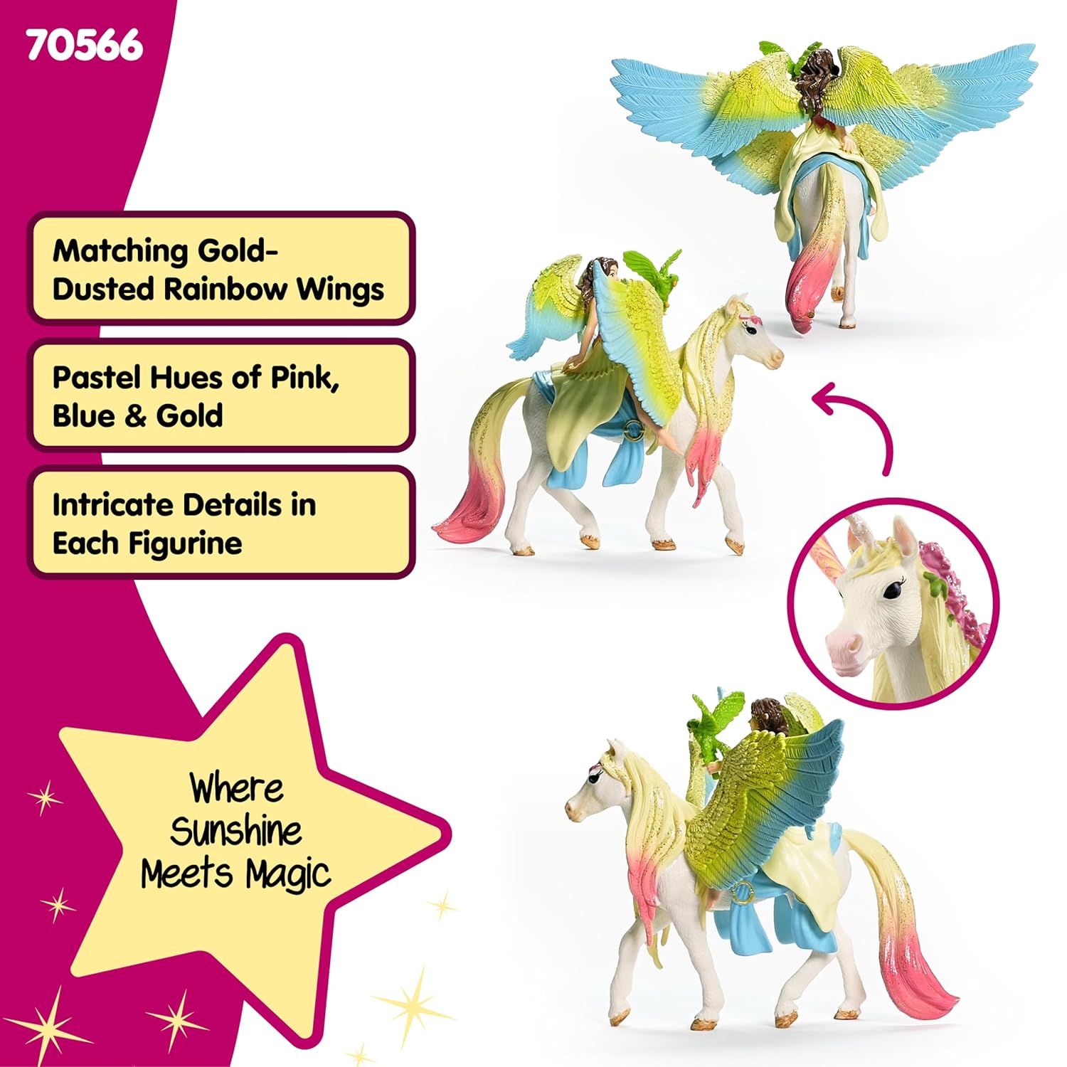 SCHLEICH — Fée Surah avec Pégase Scintillant – Image 3