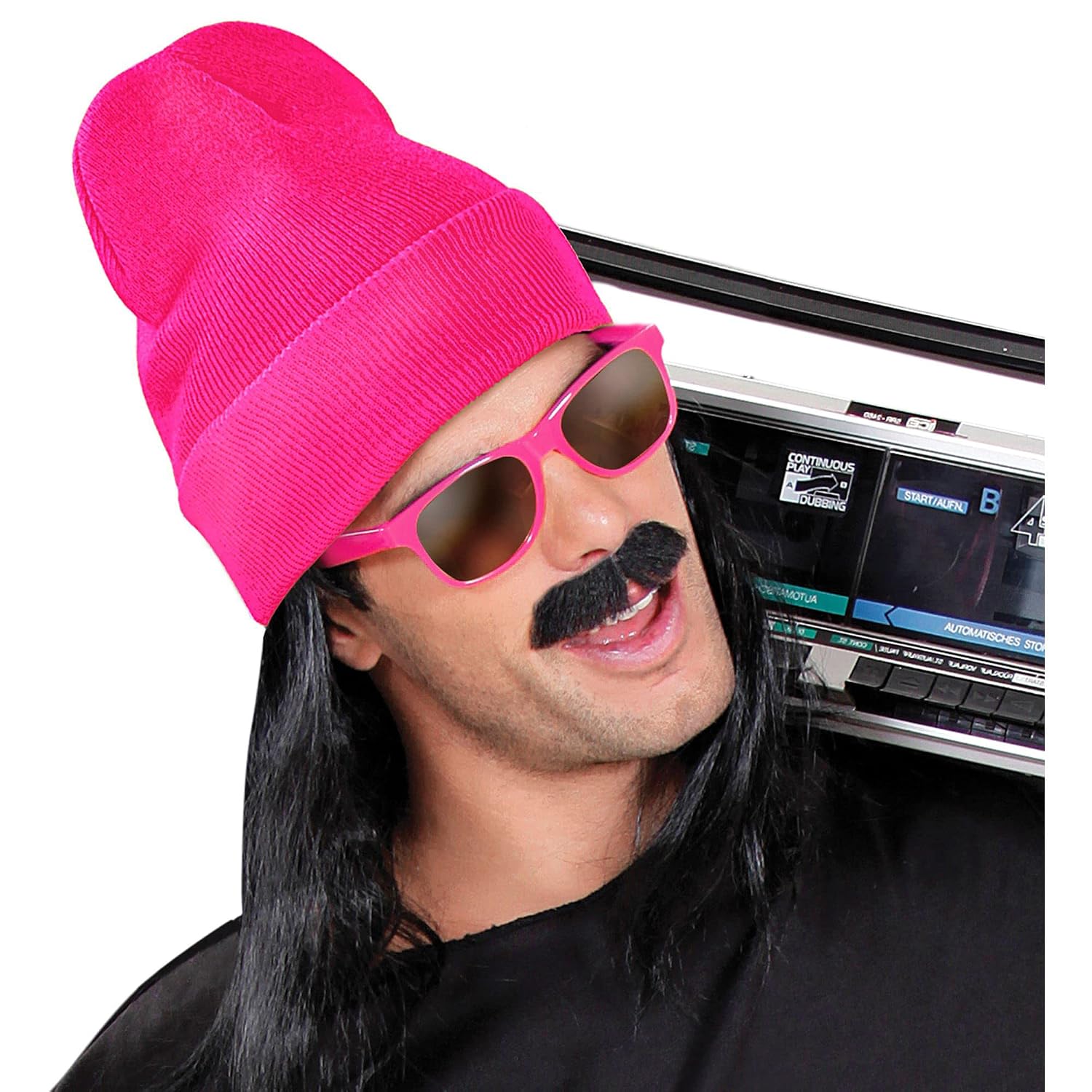 W WIDMANN MILANO — Bonnet adulte tricoté rose fluo – Image 3