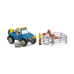 Alternative view of SCHLEICH — Voiture tout-terrain avec avant-poste dino
