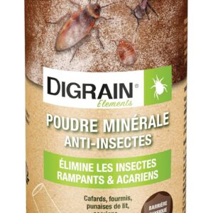 DIGRAIN Poudre Minérale Anti Insecte - Sans Substance Active Biocide - Flacon 200g