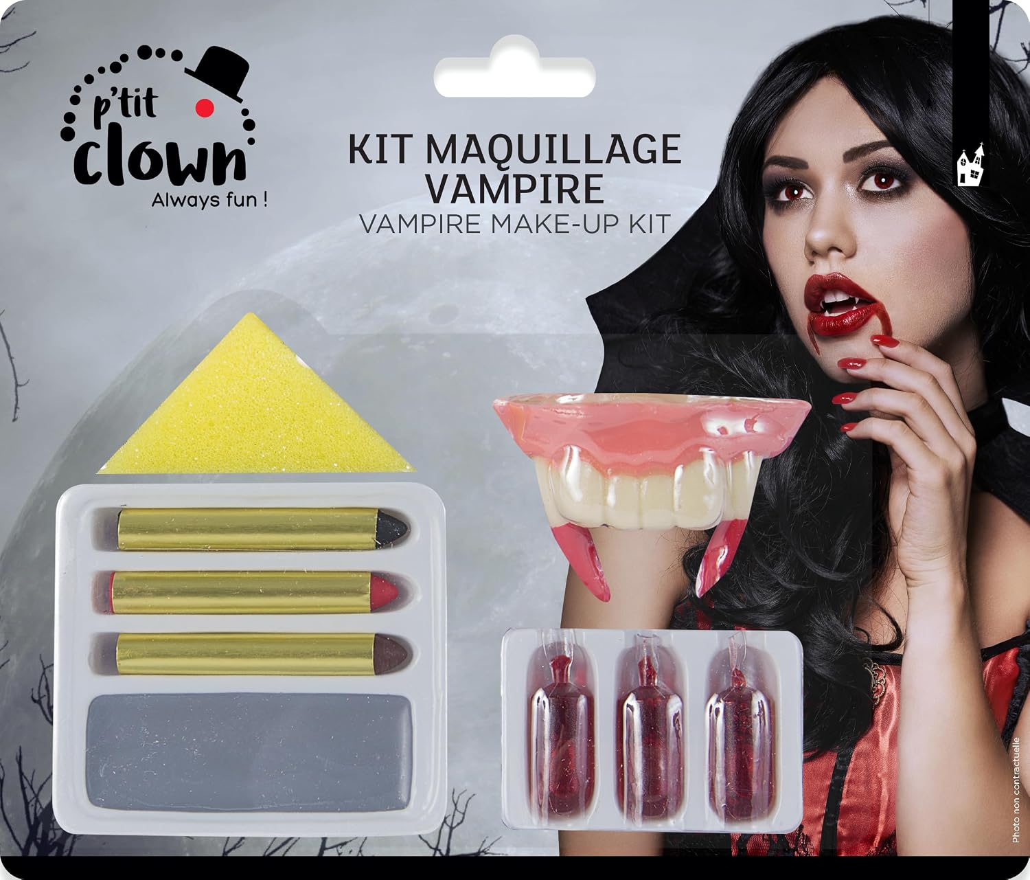 P'TIT CLOWN — Kit de Maquillage Vampire Adulte – Image 3
