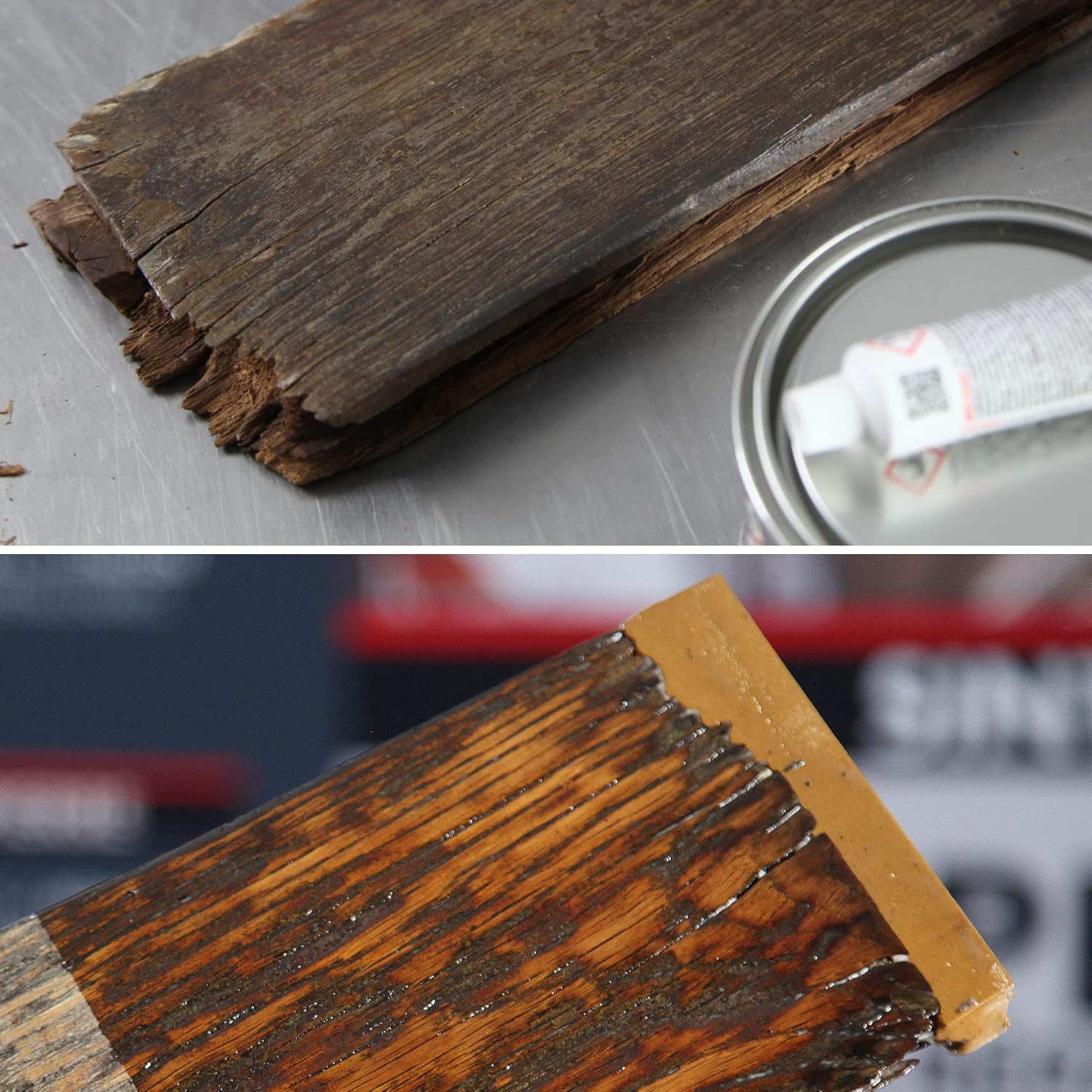 SINTO — Mastic bois bi-composant sapin 500 ml – Image 3