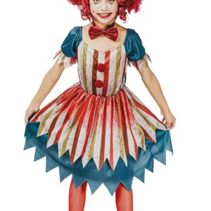 DÉGUISEMENT ROBE CLOWN VINTAGE FILLE - Se Déguiser, Cosplay Pour Halloween - Thème(s) : Clown - Taille 5/6 ANS