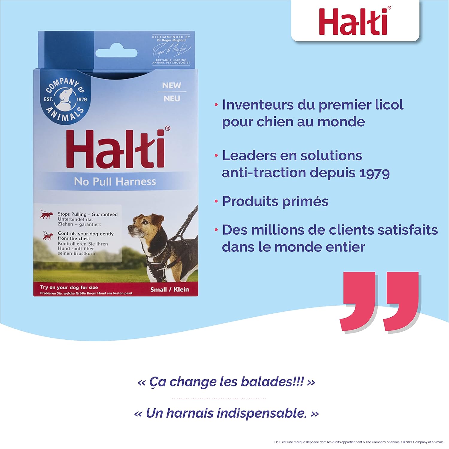 HALTI — Harnais anti-traction réfléchissant petit chien S noir – Image 3