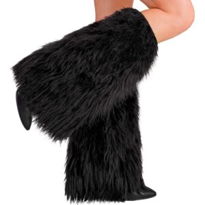 W WIDMANN MILANO Party Fashion - Jambiers en peluche, chauffe-jambes, accessoire de costume pour adultes, carnaval, soirée à thème