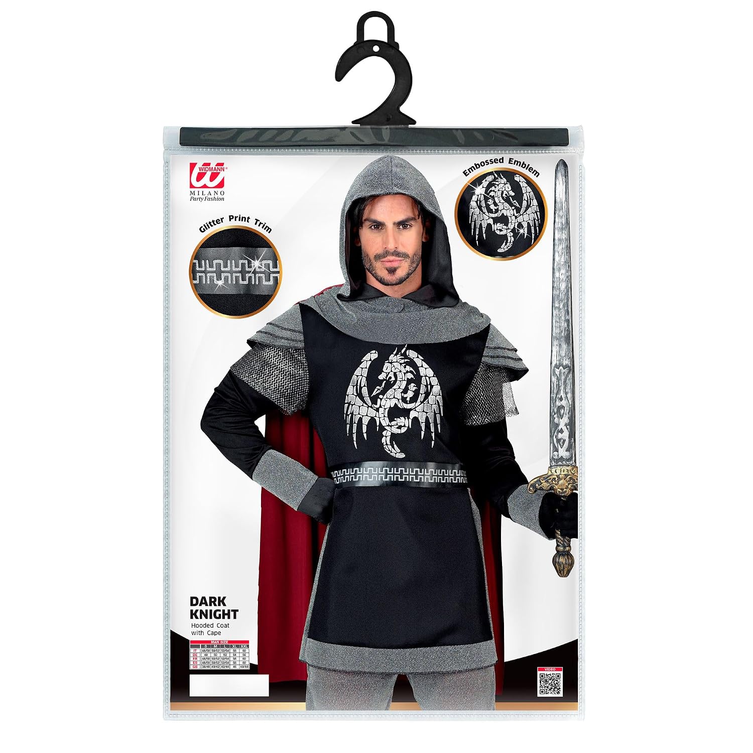 W WIDMANN MILANO — Costume Chevalier Noir XXL – Image 3