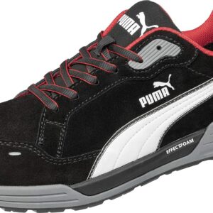 PUMA AIRTWIST Black-Red Low Baskets de sécurité Noires et Rouges Pointure 39